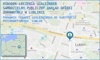 PORADNIA TERAPII UZALEŻNIENIA OD SUBSTANCJI PSYCHOAKTYWNYCH - OŚRODEK LECZENIA UZALEŻNIEŃ SAMODZIELNY PUBLICZNY ZAKŁAD OPIEKI ZDROWOTNEJ W LUBLINIE - TYSIĄCLECIA 5,  LUBLIN