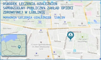 PORADNIA LECZENIA UZALEŻNIEŃ - OŚRODEK LECZENIA UZALEŻNIEŃ SAMODZIELNY PUBLICZNY ZAKŁAD OPIEKI ZDROWOTNEJ W LUBLINIE - KARŁOWICZA 1,  LUBLIN
