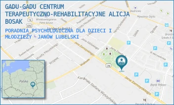PORADNIA PSYCHOLOGICZNA DLA DZIECI I MŁODZIEŻY - GADU-GADU CENTRUM TERAPEUTYCZNO-REHABILITACYJNE ALICJA BOSAK - OGRODOWA 2,  JANÓW LUBELSKI