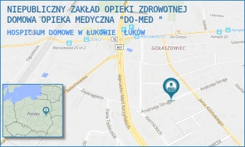 HOSPICJUM DOMOWE W ŁUKOWIE - NIEPUBLICZNY ZAKŁAD OPIEKI ZDROWOTNEJ DOMOWA OPIEKA MEDYCZNA "DO-MED " - ANDRZEJA STRUGA 11,  ŁUKÓW