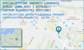 SPECJALISTYCZNE GABINETY LEKARSKIE PORADNIA GINEKOLOGICZNO-POŁOŻNICZA - SPECJALISTYCZNE GABINETY LEKARSKIE SPÓŁKA JAWNA KUSY I WSPÓLNICY  CENTRUM DIAGNOSTYKI MEDYCZNEJ - GÓRNICZA 3,  ŁĘCZNA