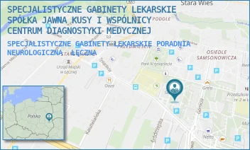 SPECJALISTYCZNE GABINETY LEKARSKIE PORADNIA NEUROLOGICZNA - SPECJALISTYCZNE GABINETY LEKARSKIE SPÓŁKA JAWNA KUSY I WSPÓLNICY  CENTRUM DIAGNOSTYKI MEDYCZNEJ - GÓRNICZA 3,  ŁĘCZNA