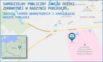 ODDZIAŁ CHORÓB WEWNĘTRZNYCH I KARDIOLOGII - SAMODZIELNY PUBLICZNY ZAKŁAD OPIEKI ZDROWOTNEJ W RADZYNIU PODLASKIM - WISZNICKA 111,  RADZYŃ PODLASKI