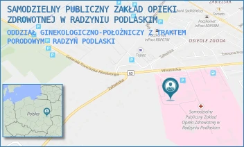 ODDZIAŁ GINEKOLOGICZNO-POŁOŻNICZY Z TRAKTEM PORODOWYM - SAMODZIELNY PUBLICZNY ZAKŁAD OPIEKI ZDROWOTNEJ W RADZYNIU PODLASKIM - WISZNICKA 111,  RADZYŃ PODLASKI