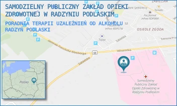 PORADNIA TERAPII UZALEŻNIEŃ OD ALKOHOLU - SAMODZIELNY PUBLICZNY ZAKŁAD OPIEKI ZDROWOTNEJ W RADZYNIU PODLASKIM - WISZNICKA 111,  RADZYŃ PODLASKI
