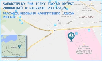PRACOWNIA REZONANSU MAGNETYCZNEGO - SAMODZIELNY PUBLICZNY ZAKŁAD OPIEKI ZDROWOTNEJ W RADZYNIU PODLASKIM - WISZNICKA 111,  RADZYŃ PODLASKI