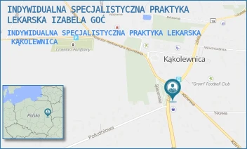 INDYWIDUALNA SPECJALISTYCZNA PRAKTYKA LEKARSKA - INDYWIDUALNA SPECJALISTYCZNA PRAKTYKA LEKARSKA IZABELA GOĆ - LUBELSKA 8,  KĄKOLEWNICA