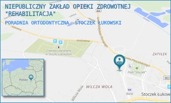 PORADNIA ORTODONTYCZNA - NIEPUBLICZNY ZAKŁAD OPIEKI ZDROWOTNEJ "REHABILITACJA" - PLAC TADEUSZA KOŚCIUSZKI 14,  STOCZEK ŁUKOWSKI