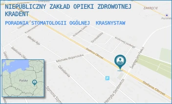 PORADNIA STOMATOLOGII OGÓLNEJ - NIEPUBLICZNY ZAKŁAD OPIEKI ZDROWOTNEJ KRADENT - OKRZEI 98A,  KRASNYSTAW