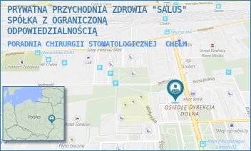PORADNIA CHIRURGII STOMATOLOGICZNEJ - PRYWATNA PRZYCHODNIA ZDROWIA "SALUS" SPÓŁKA Z OGRANICZONĄ ODPOWIEDZIALNOŚCIĄ - PIŁSUDSKIEGO 11B,  CHEŁM