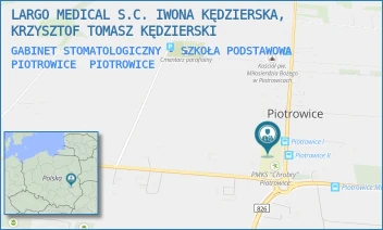 GABINET STOMATOLOGICZNY - SZKOŁA PODSTAWOWA PIOTROWICE - LARGO MEDICAL S.C. IWONA KĘDZIERSKA, KRZYSZTOF TOMASZ KĘDZIERSKI - 107,  PIOTROWICE