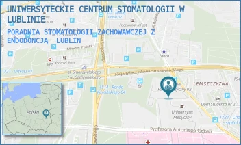 PORADNIA STOMATOLOGII ZACHOWAWCZEJ Z ENDODONCJĄ - UNIWERSYTECKIE CENTRUM STOMATOLOGII W LUBLINIE - DRA WITOLDA CHODŹKI 6,  LUBLIN
