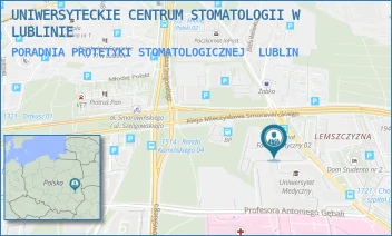 PORADNIA PROTETYKI STOMATOLOGICZNEJ - UNIWERSYTECKIE CENTRUM STOMATOLOGII W LUBLINIE - DRA WITOLDA CHODŹKI 6,  LUBLIN