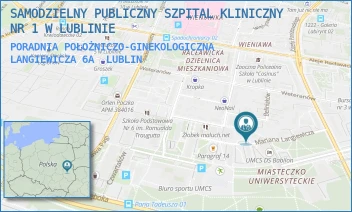 PORADNIA POŁOŻNICZO-GINEKOLOGICZNA LANGIEWICZA 6A - UNIWERSYTECKI SZPITAL KLINICZNY NR 1 W LUBLINIE - LANGIEWICZA 6A,  LUBLIN