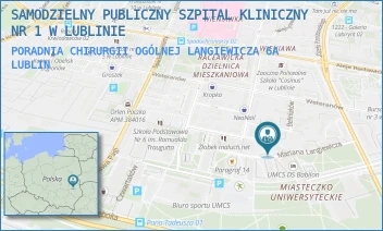 PORADNIA CHIRURGII OGÓLNEJ LANGIEWICZA 6A - UNIWERSYTECKI SZPITAL KLINICZNY NR 1 W LUBLINIE - LANGIEWICZA 6A,  LUBLIN