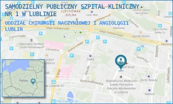 ODDZIAŁ CHIRURGII NACZYNIOWEJ I ANGIOLOGII - UNIWERSYTECKI SZPITAL KLINICZNY NR 1 W LUBLINIE - STASZICA 11,  LUBLIN