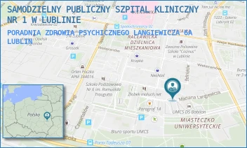 PORADNIA ZDROWIA PSYCHICZNEGO LANGIEWICZA 6A - UNIWERSYTECKI SZPITAL KLINICZNY NR 1 W LUBLINIE - LANGIEWICZA 6A,  LUBLIN