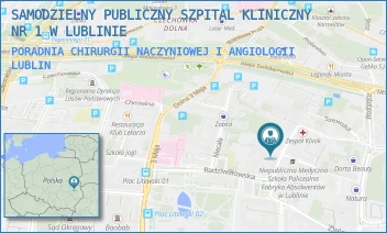 PORADNIA CHIRURGII NACZYNIOWEJ I ANGIOLOGII - UNIWERSYTECKI SZPITAL KLINICZNY NR 1 W LUBLINIE - STASZICA 14A,  LUBLIN