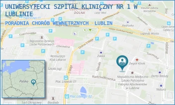 PORADNIA CHORÓB WEWNĘTRZNYCH - UNIWERSYTECKI SZPITAL KLINICZNY NR 1 W LUBLINIE - STASZICA 14A,  LUBLIN