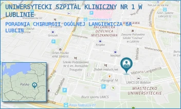 PORADNIA CHIRURGII OGÓLNEJ LANGIEWICZA 6A - UNIWERSYTECKI SZPITAL KLINICZNY NR 1 W LUBLINIE - MARIANA LANGIEWICZA 6A,  LUBLIN