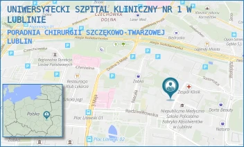 PORADNIA CHIRURGII SZCZĘKOWO-TWARZOWEJ - UNIWERSYTECKI SZPITAL KLINICZNY NR 1 W LUBLINIE - STANISŁAWA STASZICA 14A,  LUBLIN