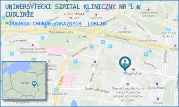 PORADNIA CHORÓB ZAKAŹNYCH - UNIWERSYTECKI SZPITAL KLINICZNY NR 1 W LUBLINIE - STANISŁAWA STASZICA 16,  LUBLIN