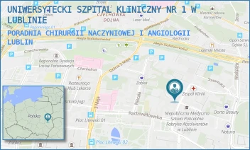 PORADNIA CHIRURGII NACZYNIOWEJ I ANGIOLOGII - UNIWERSYTECKI SZPITAL KLINICZNY NR 1 W LUBLINIE - STANISŁAWA STASZICA 14A,  LUBLIN