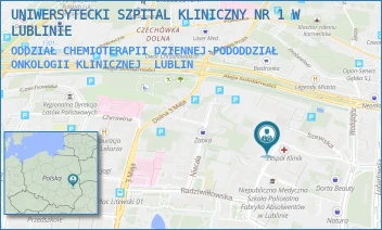 ODDZIAŁ CHEMIOTERAPII DZIENNEJ-PODODDZIAŁ ONKOLOGII KLINICZNEJ - UNIWERSYTECKI SZPITAL KLINICZNY NR 1 W LUBLINIE - STANISŁAWA STASZICA 16,  LUBLIN