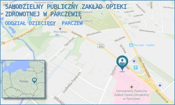 ODDZIAŁ DZIECIĘCY - SAMODZIELNY PUBLICZNY ZAKŁAD OPIEKI ZDROWOTNEJ W PARCZEWIE - KOŚCIELNA 136,  PARCZEW
