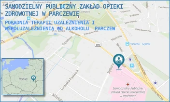 PORADNIA TERAPII UZALEŻNIENIA I WSPÓŁUZALEŻNIENIA OD ALKOHOLU - SAMODZIELNY PUBLICZNY ZAKŁAD OPIEKI ZDROWOTNEJ W PARCZEWIE - KOŚCIELNA 136,  PARCZEW