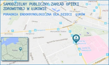 PORADNIA ENDOKRYNOLOGICZNA DLA DZIECI - SAMODZIELNY PUBLICZNY ZAKŁAD OPIEKI ZDROWOTNEJ W ŁUKOWIE - DR ANDRZEJA ROGALIŃSKIEGO 3,  ŁUKÓW
