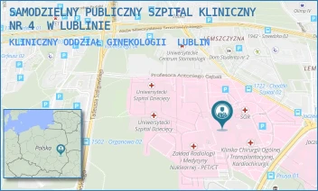 KLINICZNY ODDZIAŁ GINEKOLOGII - UNIWERSYTECKI SZPITAL KLINICZNY NR 4 W LUBLINIE - DR. K. JACZEWSKIEGO 8,  LUBLIN
