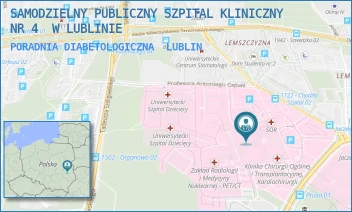PORADNIA DIABETOLOGICZNA - UNIWERSYTECKI SZPITAL KLINICZNY NR 4 W LUBLINIE - DR. K. JACZEWSKIEGO 8,  LUBLIN