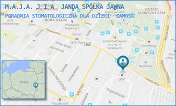 PORADNIA STOMATOLOGICZNA DLA DZIECI - M.A.J.A. J I A  JANDA SPÓŁKA JAWNA - LWOWSKA 28/28,  ZAMOŚĆ