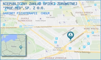 GABINET FIZJOTERAPII - NIEPUBLICZNY ZAKŁAD OPIEKI ZDROWOTNEJ "PROF-MED" SP. Z O.O. - GEORGE'A STEPHENSONA 5 A,  CHEŁM