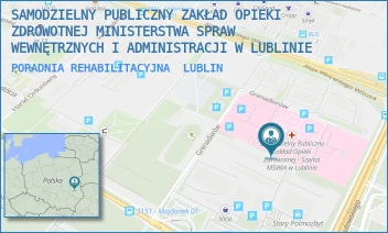 PORADNIA REHABILITACYJNA - SAMODZIELNY PUBLICZNY ZAKŁAD OPIEKI ZDROWOTNEJ MINISTERSTWA SPRAW WEWNĘTRZNYCH I ADMINISTRACJI W LUBLINIE - GRENADIERÓW 3,  LUBLIN