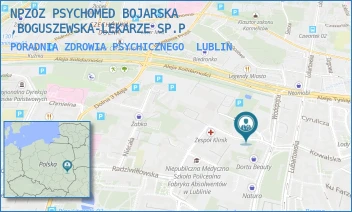 PORADNIA ZDROWIA PSYCHICZNEGO - NPZOZ PSYCHOMED BOJARSKA ,BOGUSZEWSKA-LEKARZE SP.P - STASZICA 22,  LUBLIN