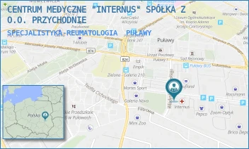 SPECJALISTYKA-REUMATOLOGIA - CENTRUM MEDYCZNE "INTERNUS" SPÓŁKA Z O.O. PRZYCHODNIE - GEN.FIELDORFA ,,NILA" 10,  PUŁAWY