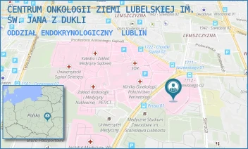 ODDZIAŁ ENDOKRYNOLOGICZNY - CENTRUM ONKOLOGII ZIEMI LUBELSKIEJ IM. ŚW. JANA Z DUKLI - DRA KAZIMIERZA JACZEWSKIEGO 7,  LUBLIN