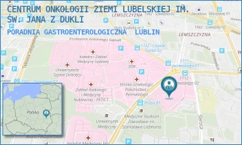 PORADNIA GASTROENTEROLOGICZNA - CENTRUM ONKOLOGII ZIEMI LUBELSKIEJ IM. ŚW. JANA Z DUKLI - DRA KAZIMIERZA JACZEWSKIEGO 7,  LUBLIN