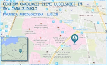 PORADNIA AUDIOLOGICZNA - CENTRUM ONKOLOGII ZIEMI LUBELSKIEJ IM. ŚW. JANA Z DUKLI - DRA KAZIMIERZA JACZEWSKIEGO 7,  LUBLIN