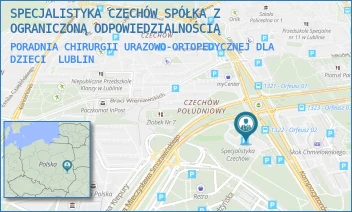 PORADNIA CHIRURGII URAZOWO-ORTOPEDYCZNEJ DLA DZIECI - SPECJALISTYKA CZECHÓW SPÓŁKA Z OGRANICZONĄ ODPOWIEDZIALNOŚCIĄ - KOMPOZYTORÓW POLSKICH 8,  LUBLIN