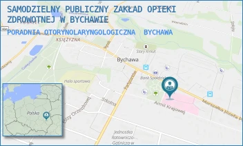 PORADNIA OTORYNOLARYNGOLOGICZNA - SAMODZIELNY PUBLICZNY ZAKŁAD OPIEKI ZDROWOTNEJ W BYCHAWIE - MARSZAŁKA JÓZEFA PIŁSUDSKIEGO 26-28/30,  BYCHAWA