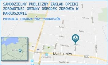 PORADNIA LEKARZA POZ - SAMODZIELNY PUBLICZNY ZAKŁAD OPIEKI ZDROWOTNEJ GMINNY OŚRODEK ZDROWIA W MARKUSZOWIE - CHOPINA 6,  MARKUSZÓW