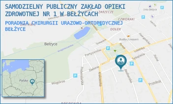 PORADNIA CHIRURGII URAZOWO-ORTOPEDYCZNEJ - SAMODZIELNY PUBLICZNY ZAKŁAD OPIEKI ZDROWOTNEJ NR 1 W BEŁŻYCACH - BEDNARSKA 2,  BEŁŻYCE