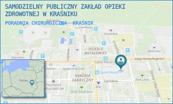 PORADNIA CHIRURGICZNA - SAMODZIELNY PUBLICZNY ZAKŁAD OPIEKI ZDROWOTNEJ W KRAŚNIKU - ALEJA NIEPODLEGŁOŚCI 25,  KRAŚNIK
