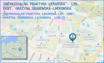INDYWIDUALNA PRAKTYKA LEKARSKA LEK. DENT. GRAŻYNA URANOWSKA-LACKOWSKA - INDYWIDUALNA PRAKTYKA LEKARSKA - LEK. DENT. GRAŻYNA URANOWSKA-LACKOWSKA - KS. M.SŁOWIKOWSKIEGO 6,  LUBLIN