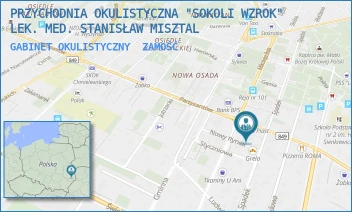 GABINET OKULISTYCZNY - PRZYCHODNIA OKULISTYCZNA "SOKOLI WZROK" LEK. MED. STANISŁAW MISZTAL - NOWY RYNEK 20,  ZAMOŚĆ
