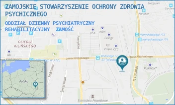 ODDZIAŁ DZIENNY PSYCHIATRYCZNY REHABILITACYJNY - ZAMOJSKIE STOWARZYSZENIE OCHRONY ZDROWIA PSYCHICZNEGO - JANA KILIŃSKIEGO 68/G,  ZAMOŚĆ