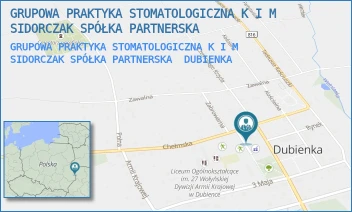 GRUPOWA PRAKTYKA STOMATOLOGICZNA K I M SIDORCZAK SPÓŁKA PARTNERSKA - GRUPOWA PRAKTYKA STOMATOLOGICZNA K I M SIDORCZAK SPÓŁKA PARTNERSKA - CERKIEWNA 4,  DUBIENKA
